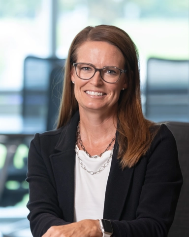 smiling person in business attire